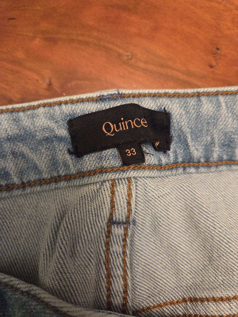 Quince Bella Strech Relaxed Straight Jeans Cool Blue Color - Picture 4 of 6